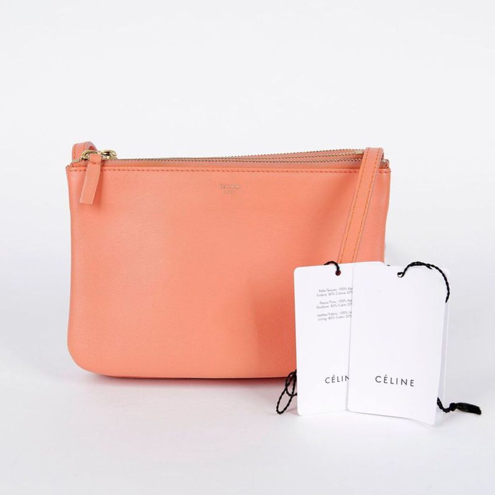 Medium Pink Leather Trio Crossbody Bag - Picture 1 of 10